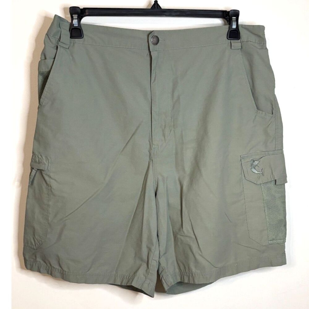 Reel Legends Cargo Fishing Shorts Men’s XL Olive Green Gorpcore Hiking Nautical